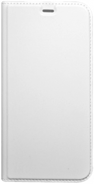 Apple iPhone X oldalra nyíló flipes bőrtok asztali tartó funkciós fehér