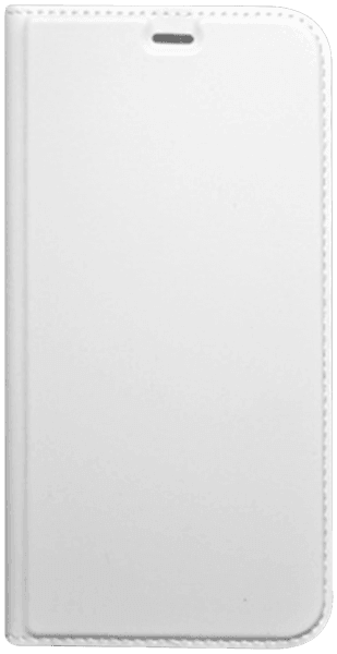 Apple iPhone XS oldalra nyíló flipes bőrtok asztali tartó funkciós fehér