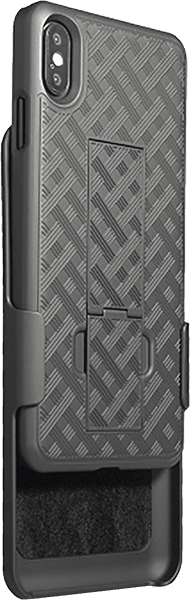 Apple iPhone XS Max ütésálló tok rács minta fekete