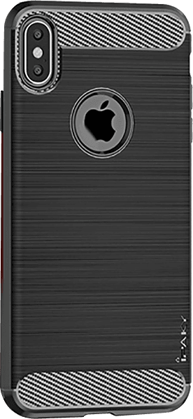 Apple iPhone XS Max szilikon tok gyári IPAKY logó kihagyós fekete