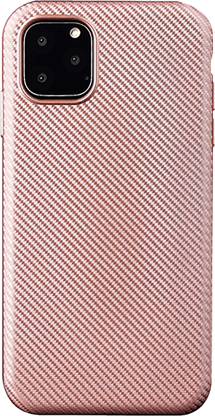 Apple iPhone 11 Pro szilikon tok karbon mintás rozéarany