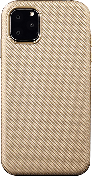 Apple iPhone 11 Pro szilikon tok karbon mintás arany