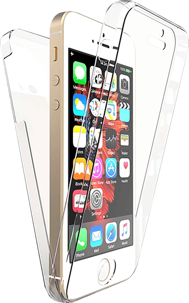 Apple iPhone 5 kemény hátlap 360 ° védelem átlátszó
