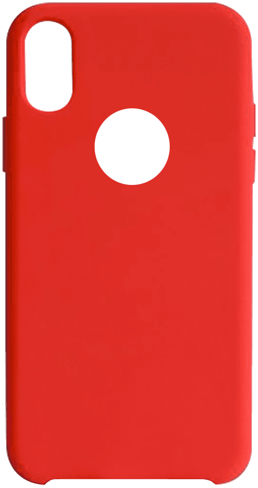 Apple iPhone XR kemény hátlap logó kihagyós piros