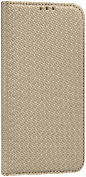 Apple iPhone XS oldalra nyíló flipes bőrtok rombusz mintás arany