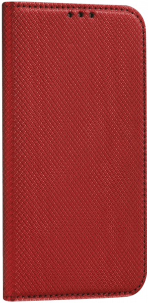 Apple iPhone XS oldalra nyíló flipes bőrtok rombusz mintás piros