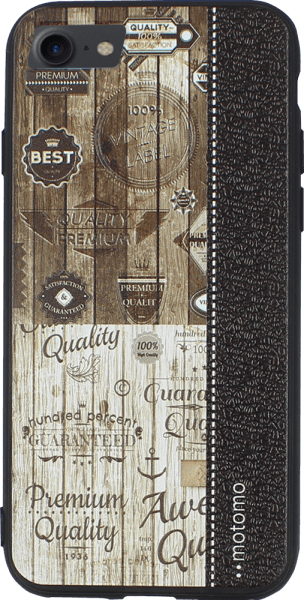 Apple iPhone 7 kemény hátlap bőrhatású fa mintás