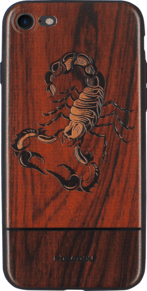 Apple iPhone 7 kemény hátlap fa mintás skorpióval