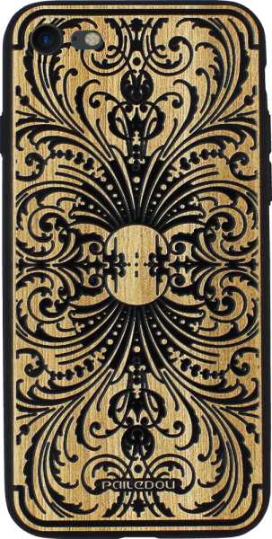 Apple iPhone 7 kemény hátlap fa mintás fekete mintázattal