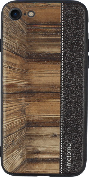 Apple iPhone SE (2020) kemény hátlap bőrhatású fa mintás