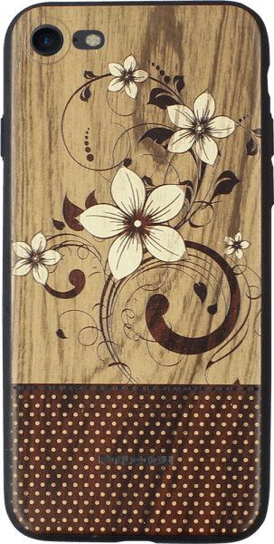 Apple iPhone 8 kemény hátlap fa mintás virágokkal