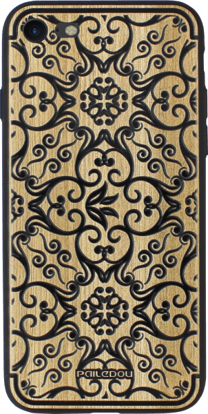 Apple iPhone 7 kemény hátlap fa mintás fekete mintázattal