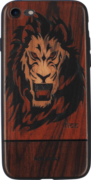 Apple iPhone 7 kemény hátlap fa mintás oroszlánnal