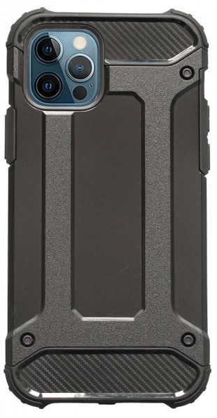 Apple iPhone 12 Pro ütésálló tok légpárnás sarkas, hibrid Forcell Armor fekete