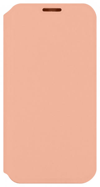 Apple iPhone 12 Pro Max oldalra nyíló flipes bőrtok bankkártya tartó barackszínű