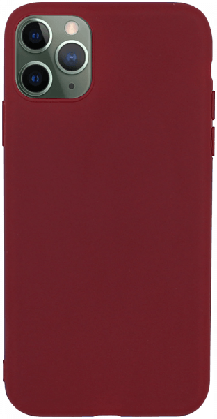 Apple iPhone 11 Pro Max szilikon tok matt bordó