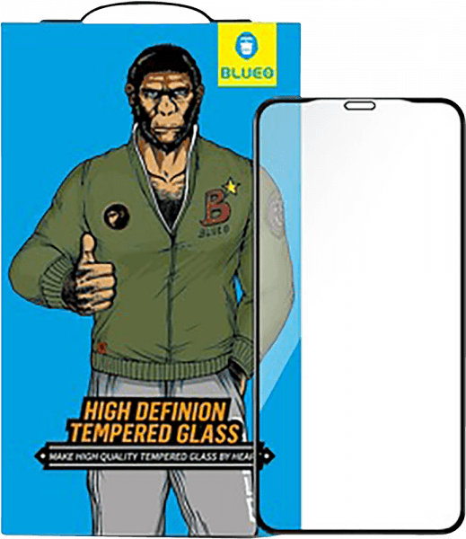 Apple iPhone 12 Pro Max edzett üvegfólia Mr Monkey átlátszó fekete