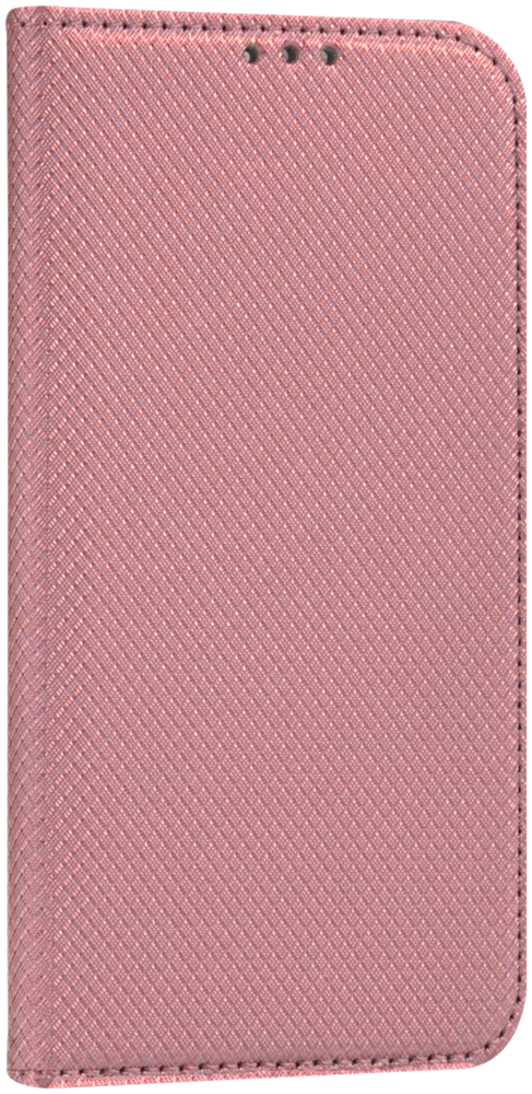 Apple iPhone XR oldalra nyíló flipes bőrtok rombusz mintás rózsaszín