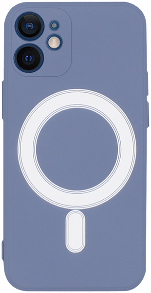 Apple iPhone 12 Mini szilikon tok gyári MagSafe kékesszürke