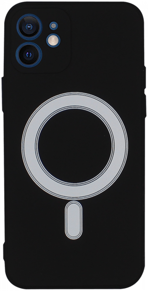 Apple iPhone 12 szilikon tok gyári MagSafe fekete
