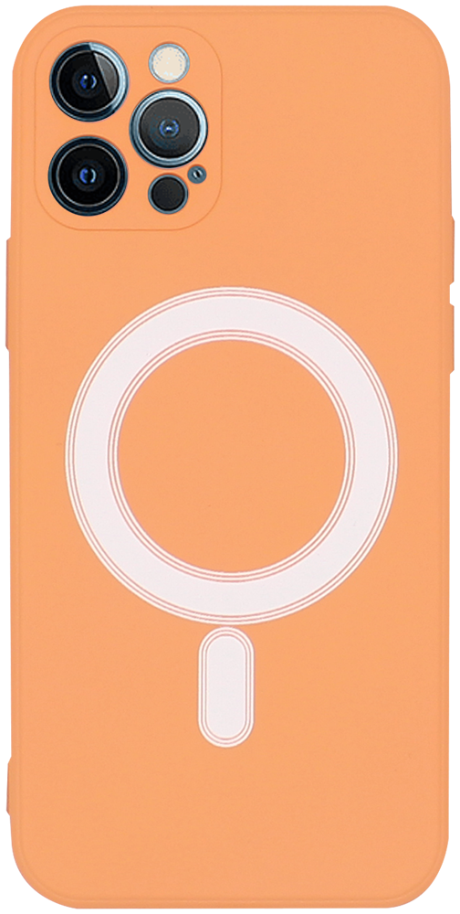 Apple iPhone 12 Pro Max szilikon tok gyári MagSafe barackszínű