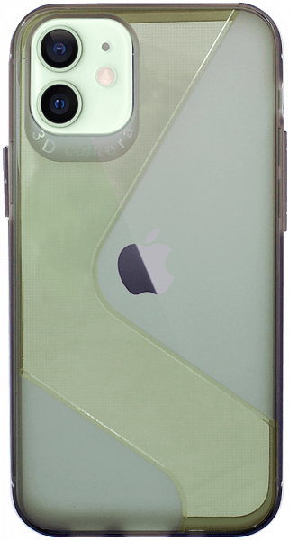 Apple iPhone 12 Mini szilikon tok S-CASE átlátszó füstszínű