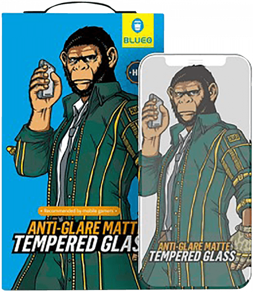 Apple iPhone X edzett üvegfólia Mr Monkey átlátszó fekete