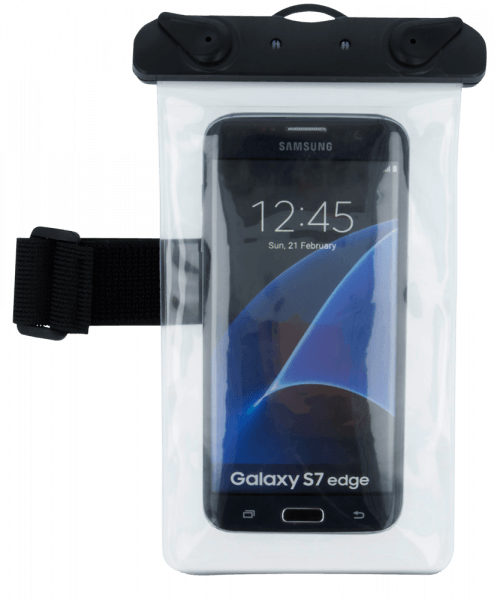 Apple iPhone 7 vízálló tok univerzális, karszalaggal átlátszó
