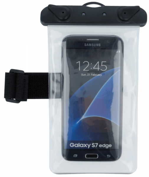 Apple iPhone 12 Mini vízálló tok univerzális, karszalaggal fekete