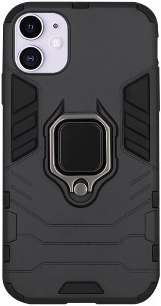 Apple iPhone 11 ütésálló tok légpárnás sarkas, hibrid Ring Armor fekete