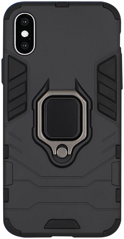 Apple iPhone XS ütésálló tok légpárnás sarkas, hibrid Ring Armor fekete