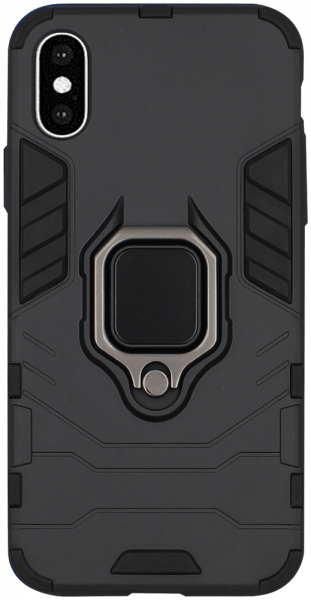 Apple iPhone X ütésálló tok légpárnás sarkas, hibrid Ring Armor fekete