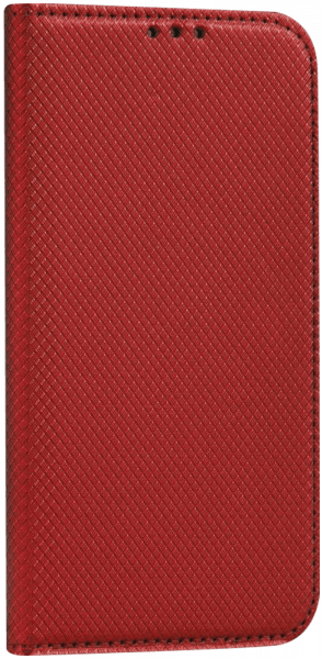 Apple iPhone 13 Mini oldalra nyíló flipes bőrtok rombusz mintás piros