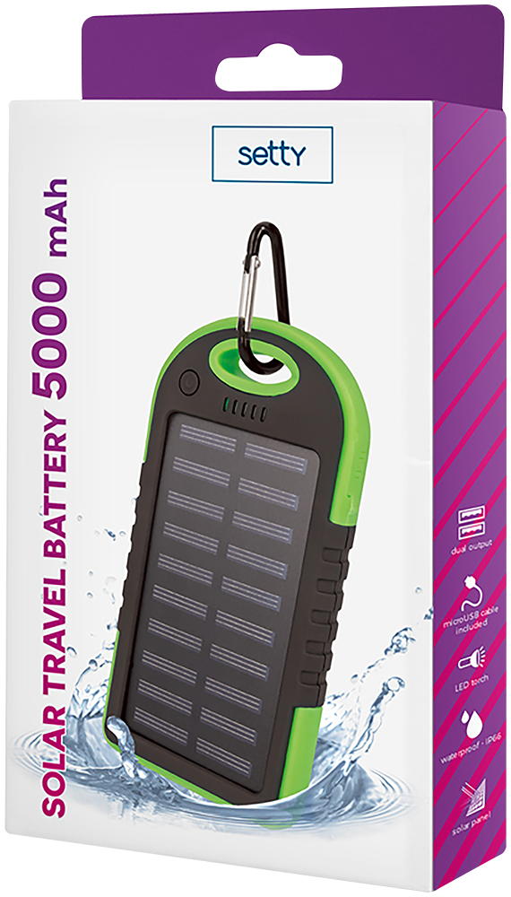 Apple iPhone XS SETTY napelemes power bank - külső akkumulátor 5000 mAh