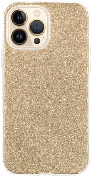 Apple iPhone 13 Pro Max szilikon tok csillogó hátlap arany