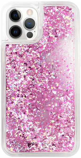 Apple iPhone 12 Pro Max szilikon tok gyári Liquid Sparkle rózsaszín