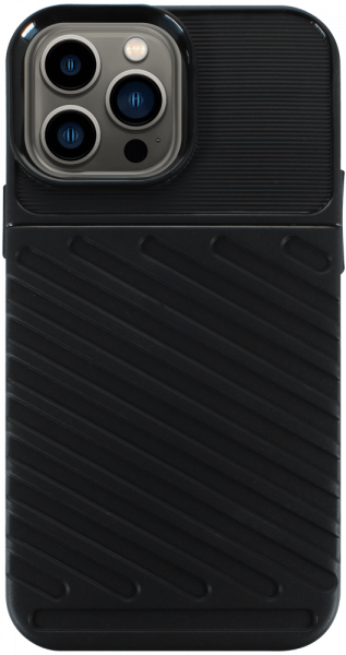 Apple iPhone 13 Pro Max extra ütésálló szilikon tok gyári Thunder fekete