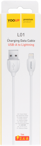 Apple iPhone 12 Pro Max adatkábel Prémium Lightning USB fehér