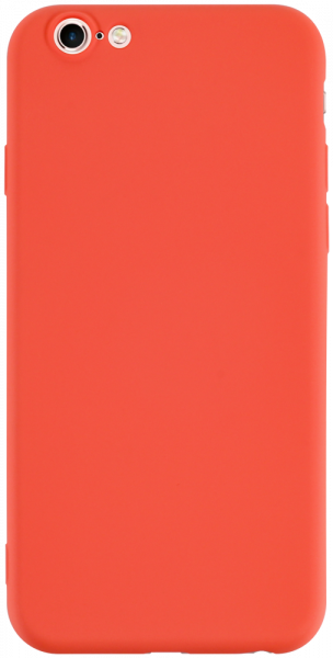Apple iPhone 6 szilikon tok kameravédővel matt barackszínű