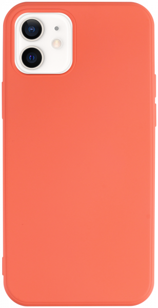 Apple iPhone 12 szilikon tok matt barackszínű