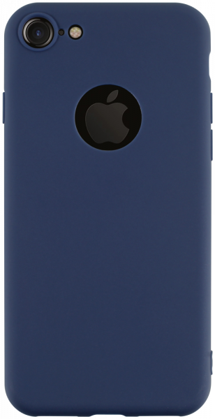 Apple iPhone 7 szilikon tok logó kihagyós sötétkék