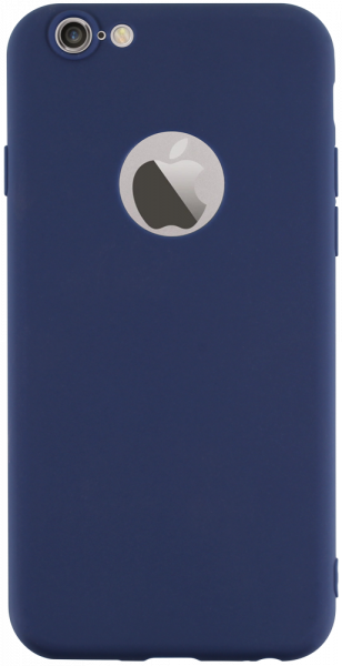 Apple iPhone 6 szilikon tok logó kihagyós kameravédővel sötétkék