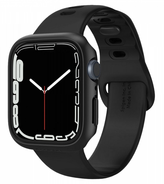 Apple Watch 7 (41mm) műanyag tok SPIGEN Thin Fit fekete