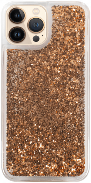 Apple iPhone 13 Pro Max szilikon tok Liquid Glitter arany