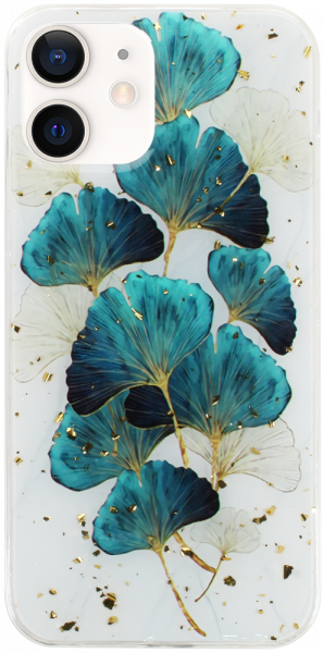 Apple iPhone 12 kemény hátlap Gold Glam Leaves