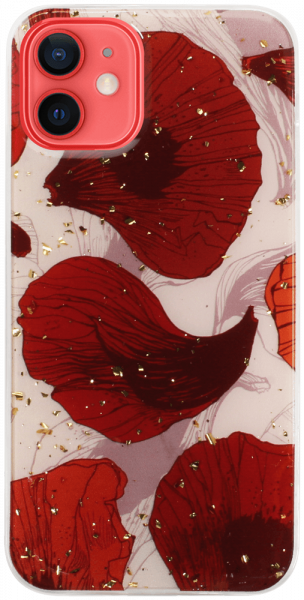 Apple iPhone 12 Mini kemény hátlap Gold Glam Poppy