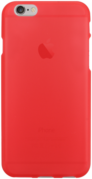 Apple iPhone 6S szilikon tok matt-fényes keret piros