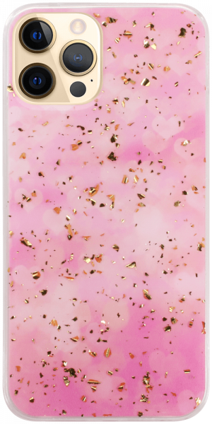 Apple iPhone 12 Pro kemény hátlap Gold Glam Pink