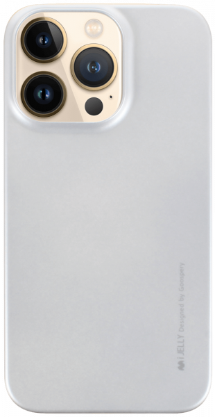 Apple iPhone 13 Pro szilikon tok gyári MERCURYCASE fémhatású ezüst