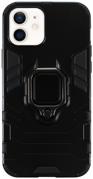 Apple iPhone 12 ütésálló tok légpárnás sarkas, hibrid Ring Armor fekete